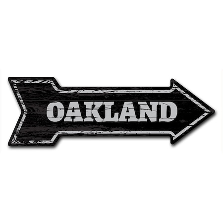 Oakland Arrow Decal Funny Home Decor 18in Wide